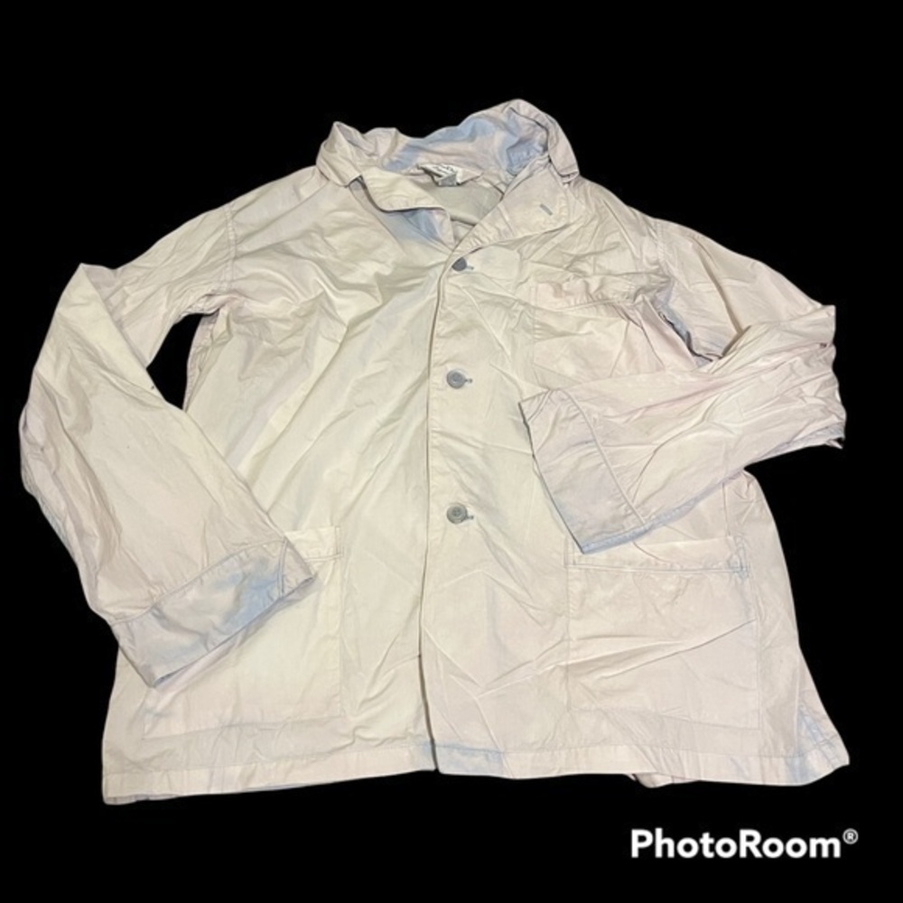 Christian Dior by Galliano Bleach Washed White Cotton Utility Chore Jacket - Picture 2 of 8